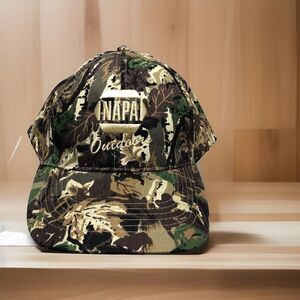 NAPA Outdoors Camo Baseball Hat Adjustable Strapback Hunting Cap Automotive